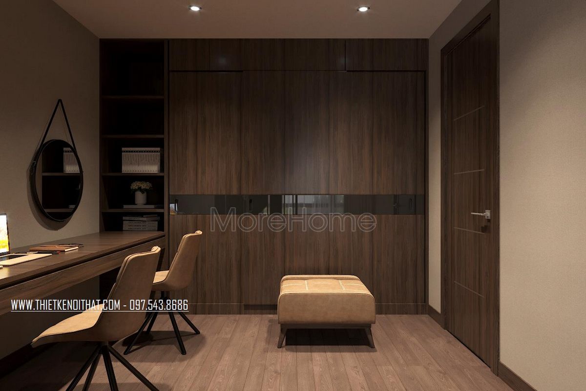 Thiết kế nội thất phòng làm việc biệt thự Ecopark Văn Giang 